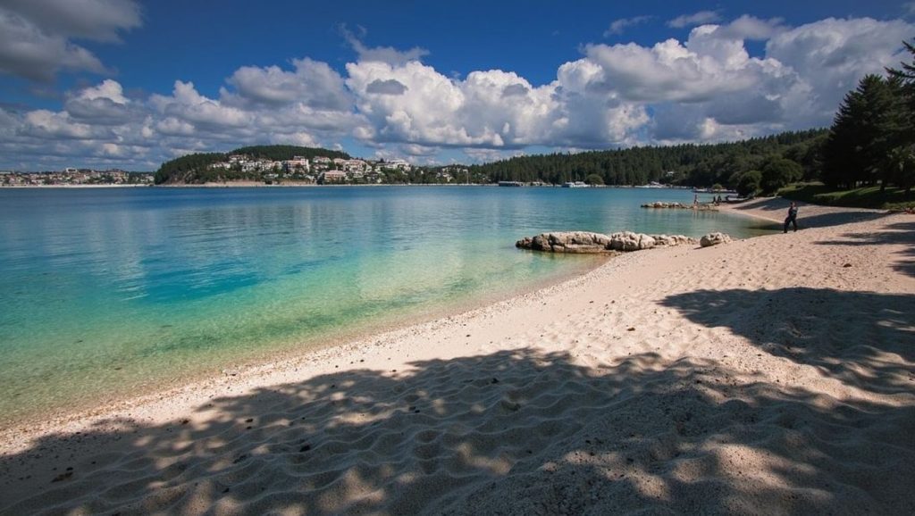 Vista amplia de Plaža Čerenac en Croacia, Croacia