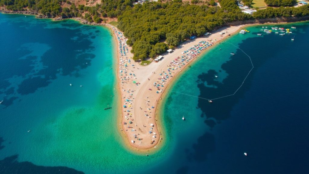 Vista del entorno de Plaža Galeb, Omiš, Brač