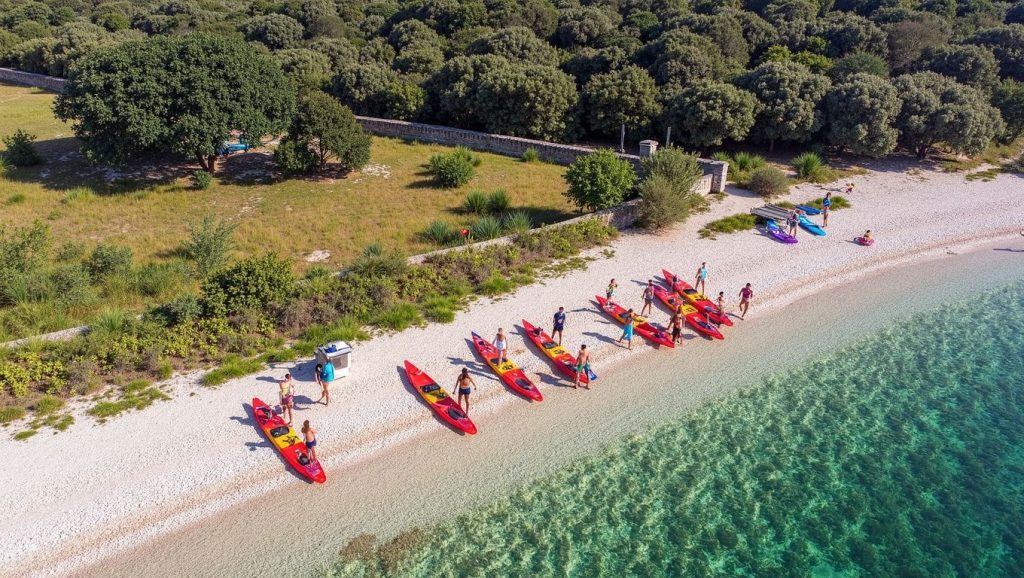 Arena y orilla en Plaža Girenica, Croacia, Croacia