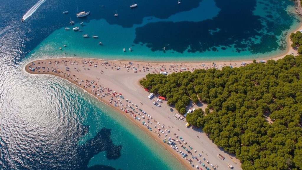 Vista del entorno de Plaža Kranje, Croacia, Croacia