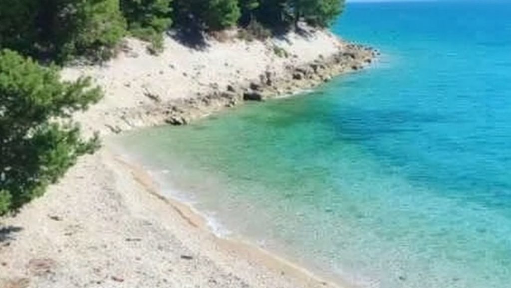 Textura de arena en Plaža Lučica, Općina Vela Luka, Korčula