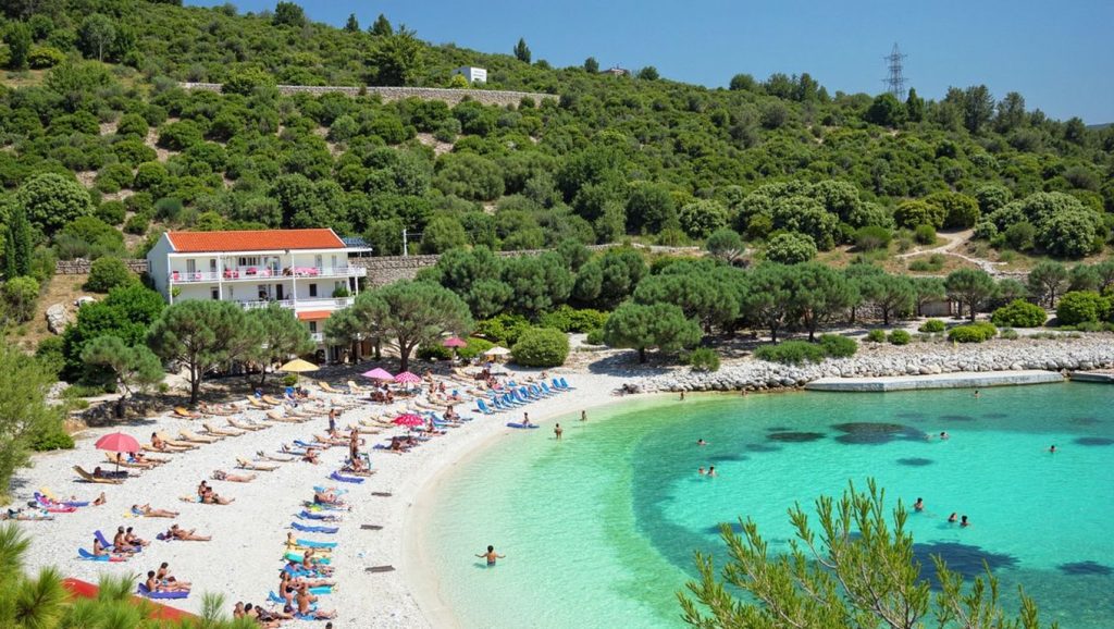 Arena y mar en Plaža Mina, Općina Jelsa, Hvar