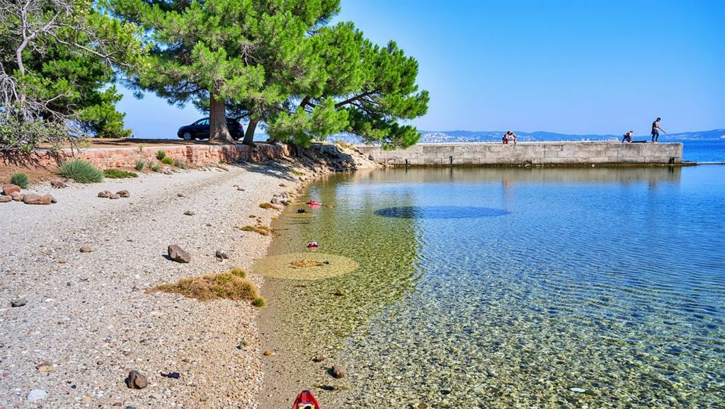 Vista de Plaža Otrić desde la orilla, Croacia