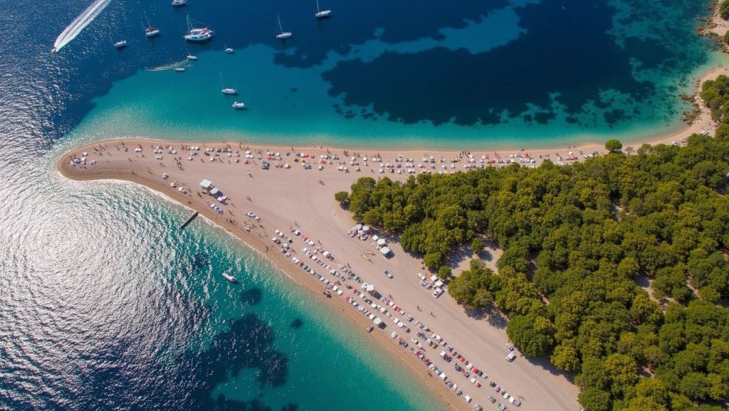Vista general de Plaža Rosi, Primošten