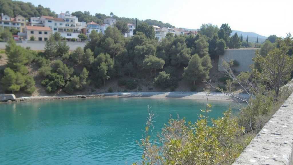 Vista del litoral en Plaža Sidro, Herceg Novi