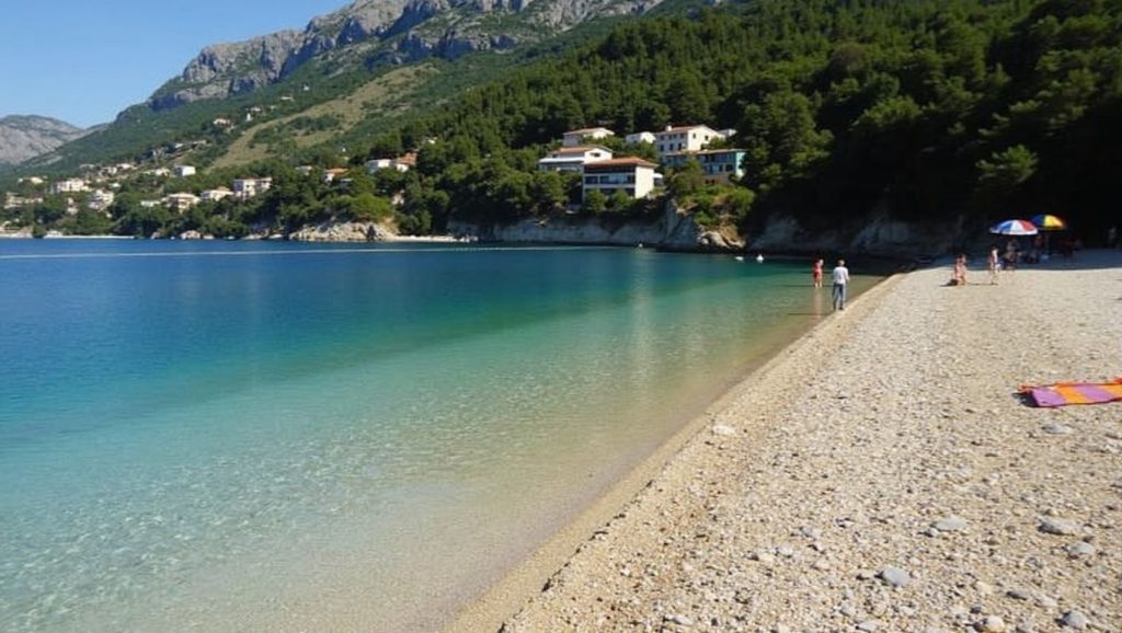 Arena fina en Plaža Soldatica, Croacia, Croacia