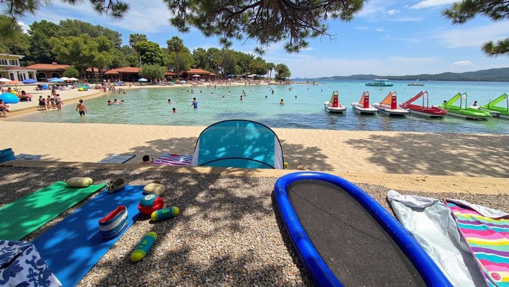Vista general de Plaža Soline, Croacia