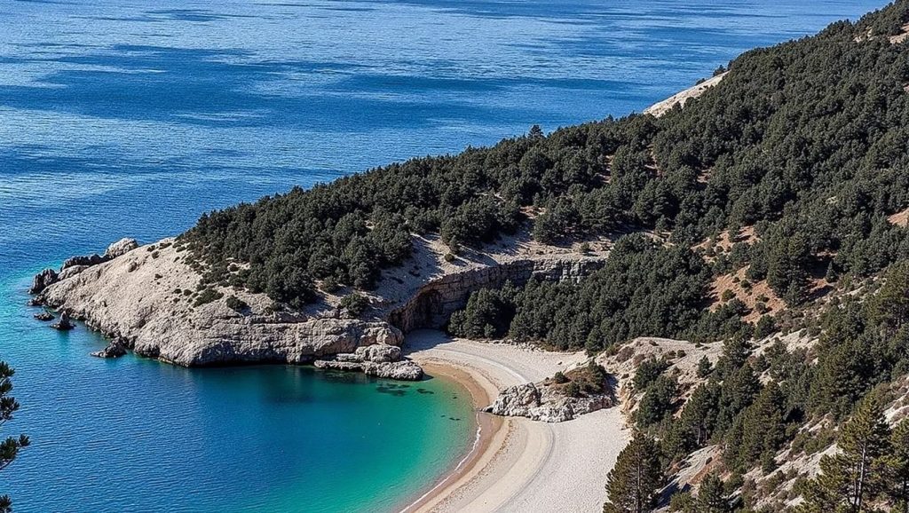 Costa de Općina Sukošan desde Plaža tratice, Croacia