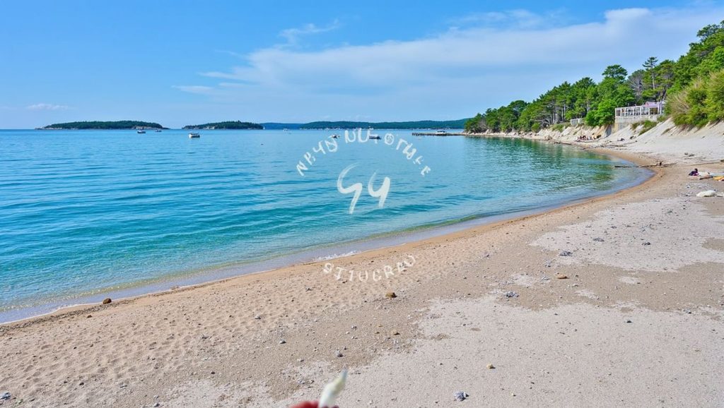Costa de Croacia desde Plaža Trstenica, Croacia