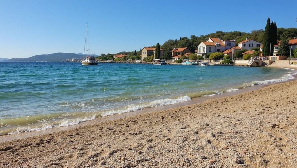 Detalle del agua en Plaža Trstevica, Croacia, Croacia