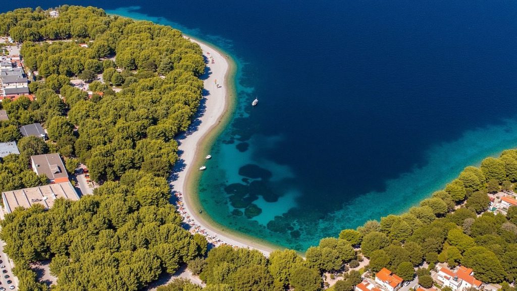 Detalle del agua en Plaža Velika Raduča, Croacia, Croacia