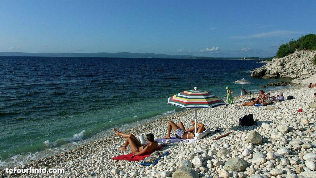 Amplio horizonte marino en Plaža Zamošće, Kučište