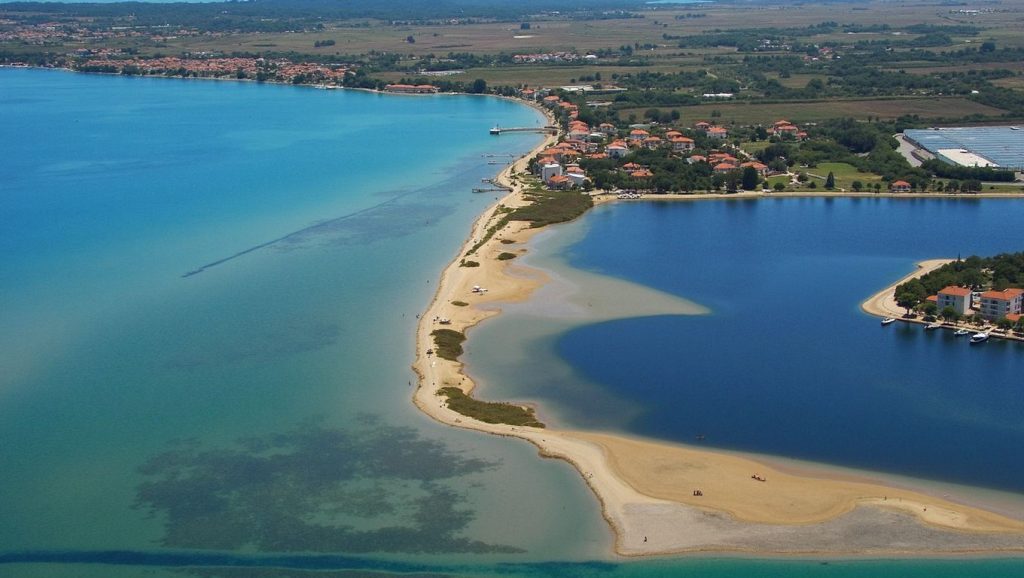 Vista general de Plaža Ždrijac, Croacia
