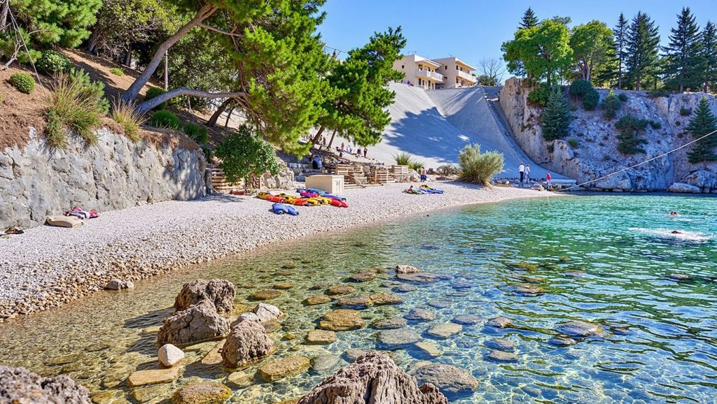 Detalle del agua en Podstine, Croacia, Hvar