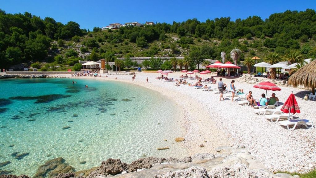 Playa Pokonji Dol desde la arena, Croacia, Hvar