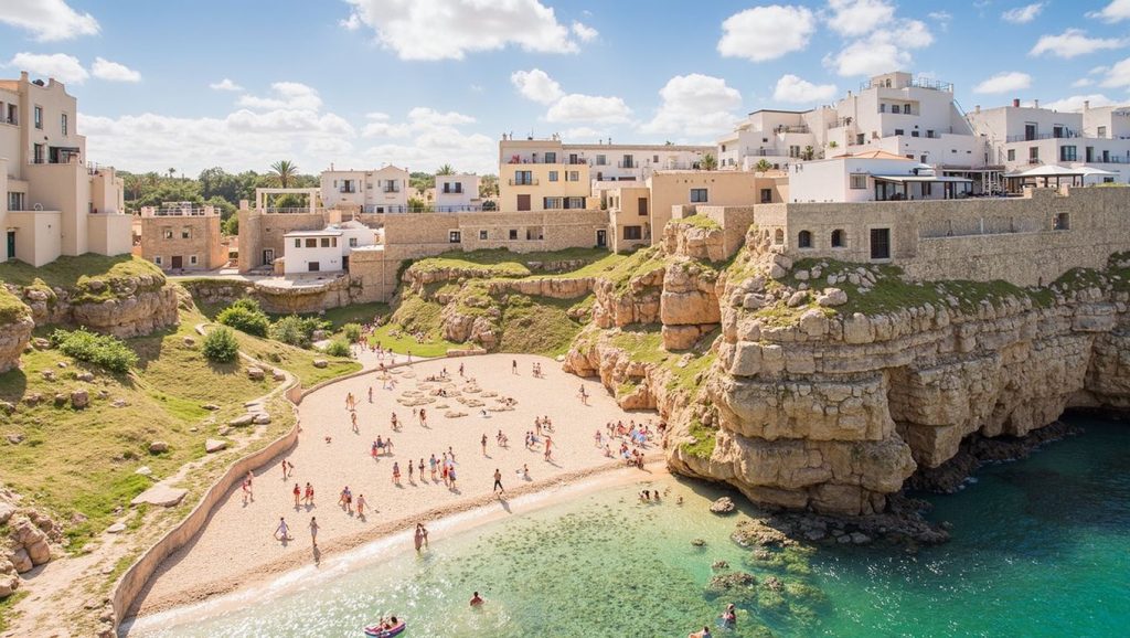 Acceso a Pontone Tunno desde el aparcamiento, Puglia