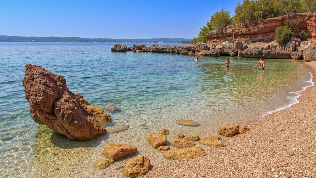 Vista de Porat desde la orilla, Croacia