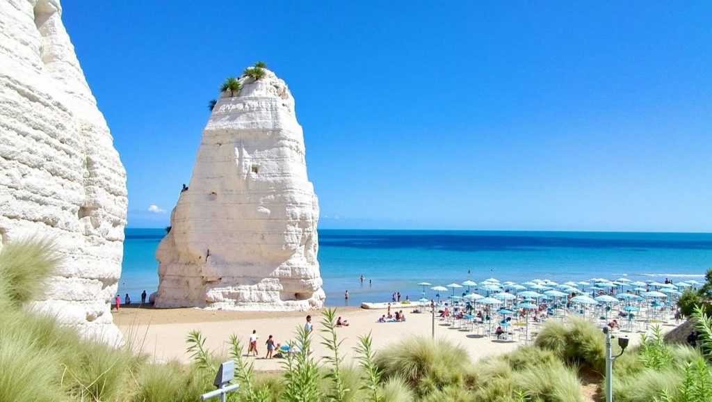 Playa Portogreco en Vieste, Puglia