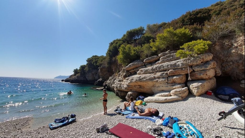 Arena fina en Pritiscina, Grad Komiža, Vis
