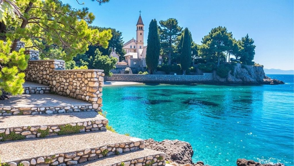 Arena y orilla en Prve Lučice, Općina Pučišća, Brač