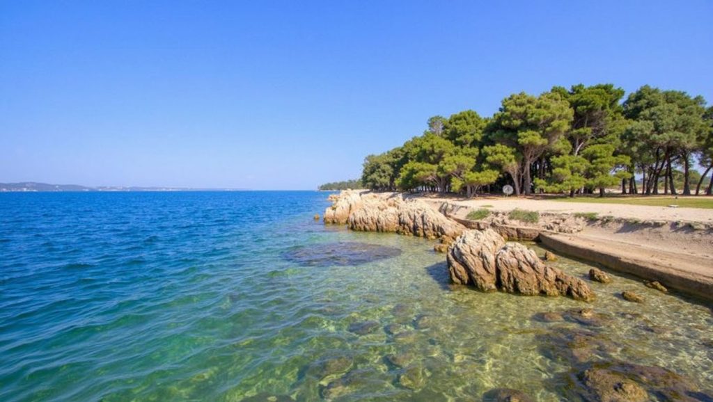 Playa Punta Bajlo en Zadar, Croacia