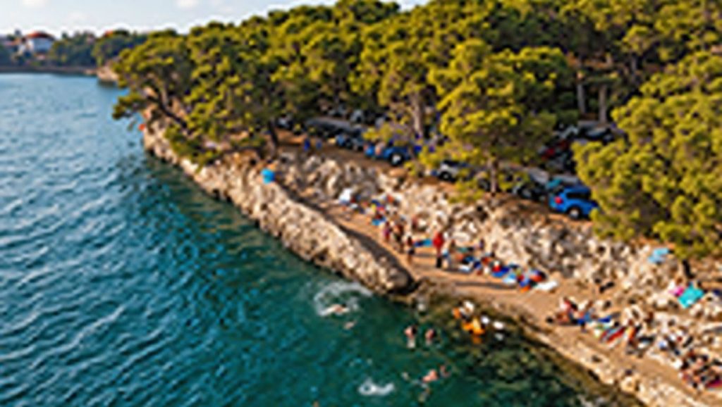 Camino de acceso a Punta Bajlo, Zadar, Croacia