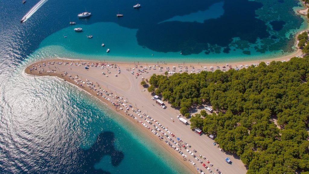 Vista amplia de Punta Bajlo en Zadar, Croacia