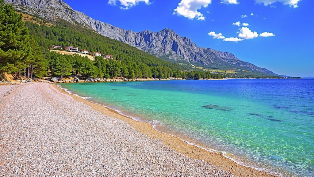 Detalle del agua en Punta Rata, Općina Brela, Brač