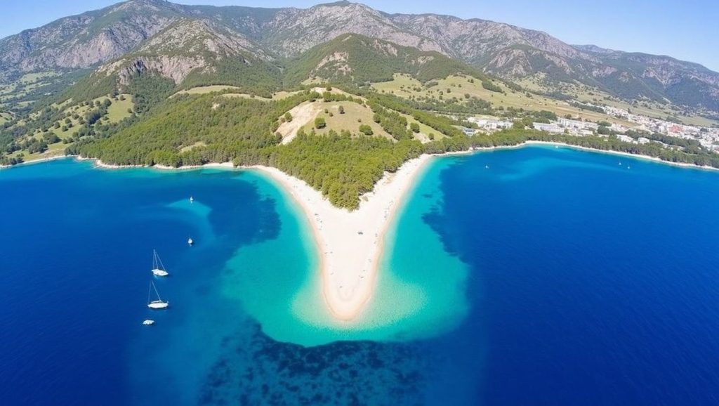 Amplio horizonte marino en Punta Soline, Croacia