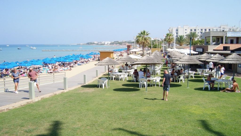 Arena y mar en Pyla Beach, ?, Chipre