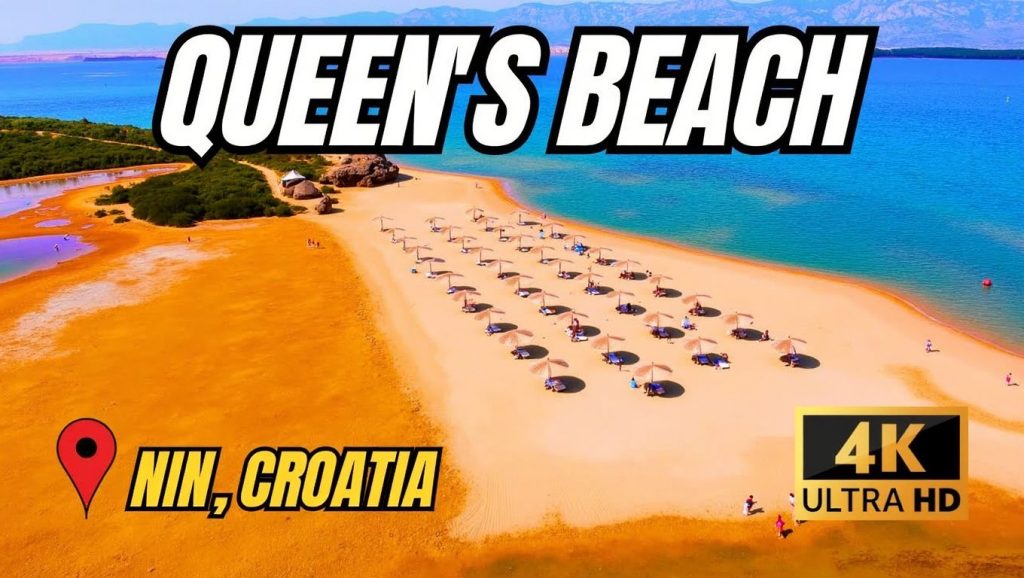 Arena fina en Queen's Beach, Nin, Croacia