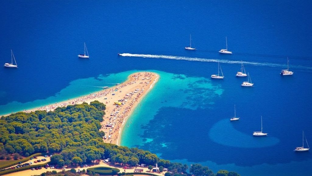 Agua y arena en Rat, Drašnice