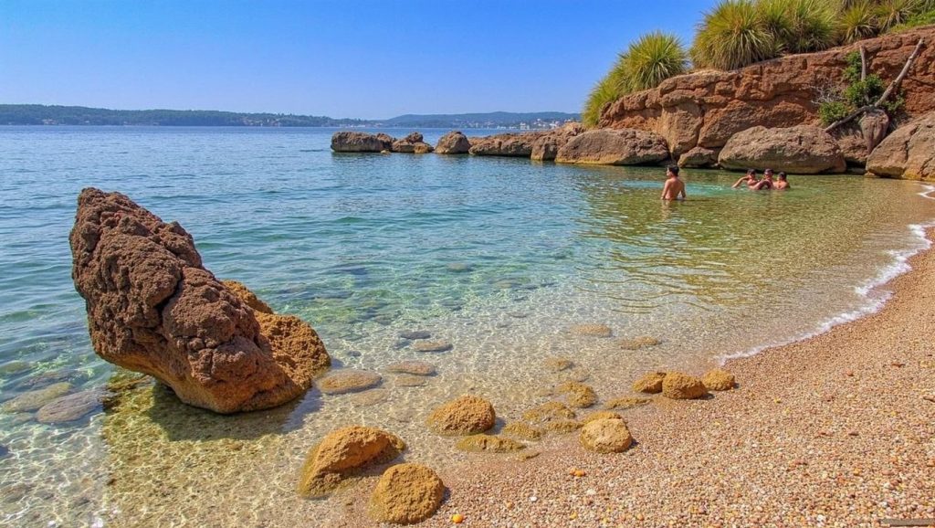Playa Ratac desde la arena, Croacia, Hvar