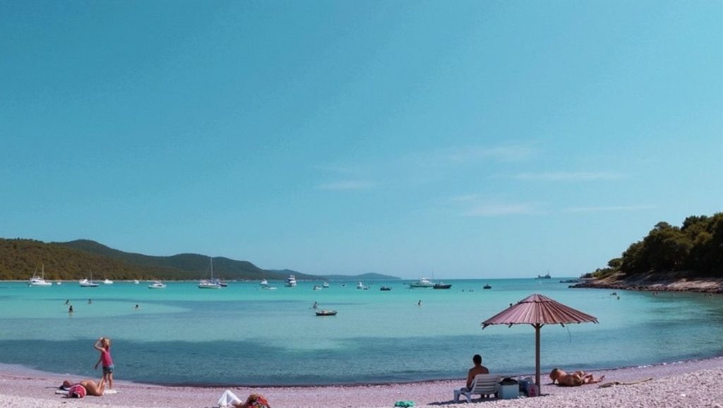 Vista amplia de Sakarun en Croacia, Croacia