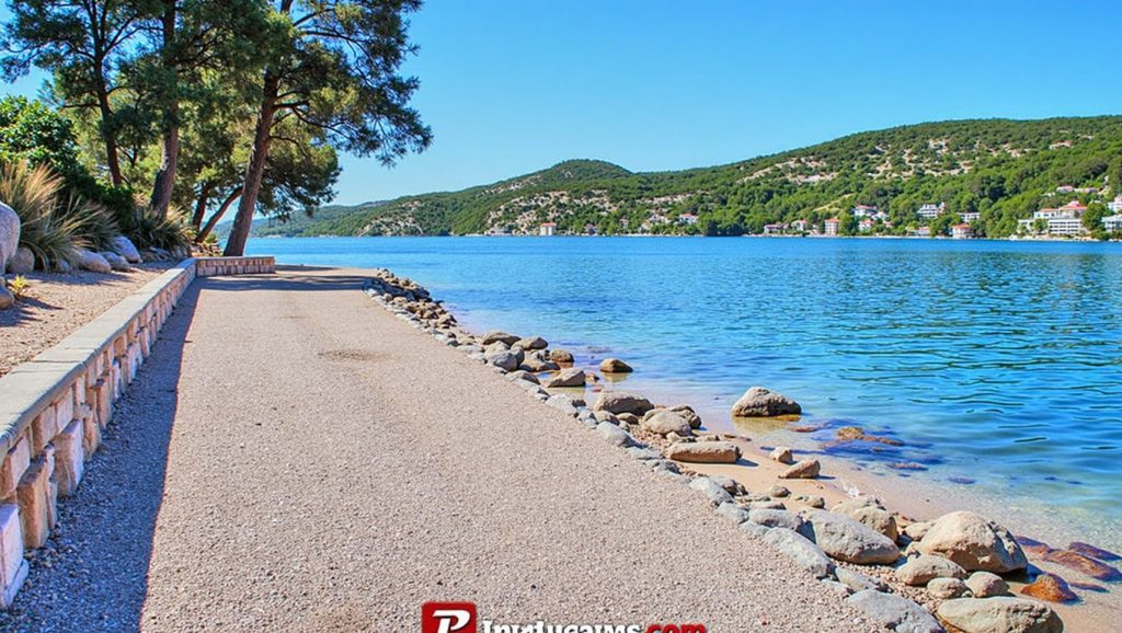 Panorámica de Šarina draga con cielo despejado, Grad Šibenik