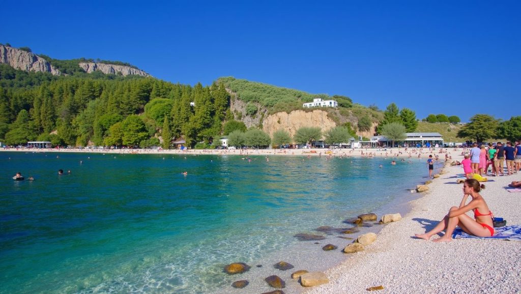 Agua y arena en Šarina draga, Grad Šibenik