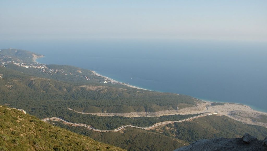 Costa de Vlorë desde Shën Albani, Karaburun, Albania