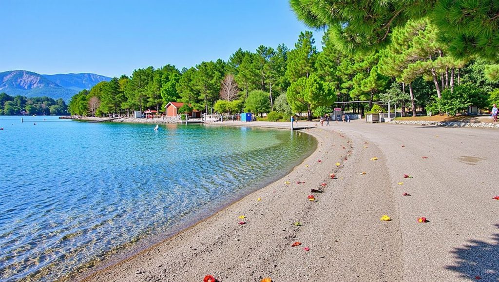 Vista general de Soline, Croacia