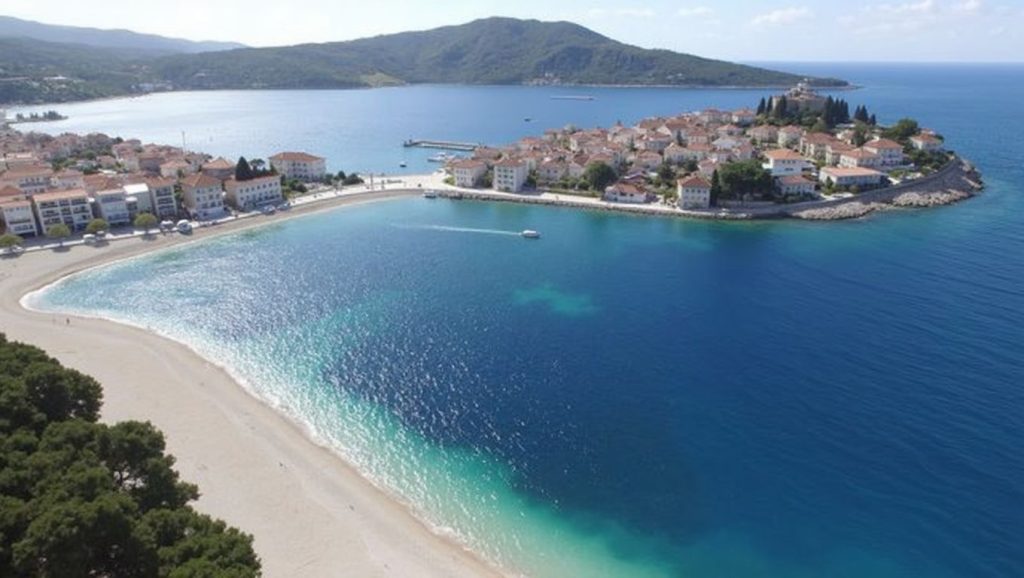 Textura de arena en Spiaggia di Torre del Cerrano, Pineto, Croacia