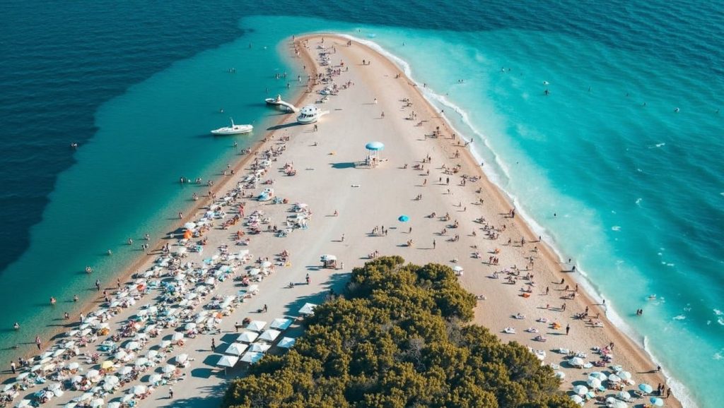 Textura de arena en Spiaggia libera, Montesilvano, Croacia