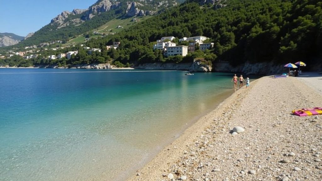 Vista del litoral en Spiaggia libera, Montesilvano