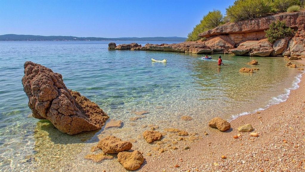 Amplio horizonte marino en Sutikla, Općina Podgora