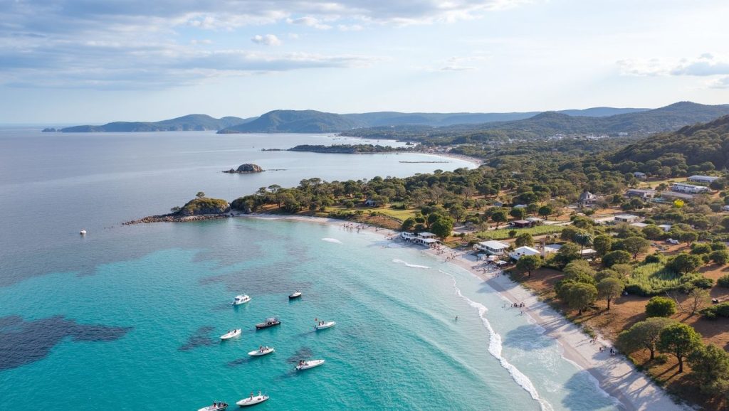 Textura de arena en Tahiti Beach, Ajaccio, Córcega