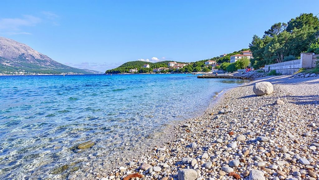 Textura de arena en Tri žala, Grad Korčula, Korčula