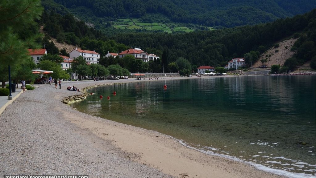 Vista del litoral en Trstenik, Croacia
