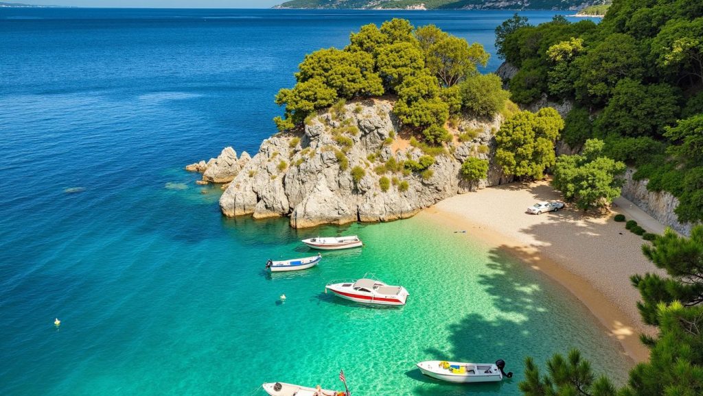 Arena y mar en Unofficial beach, Slatine, Croacia