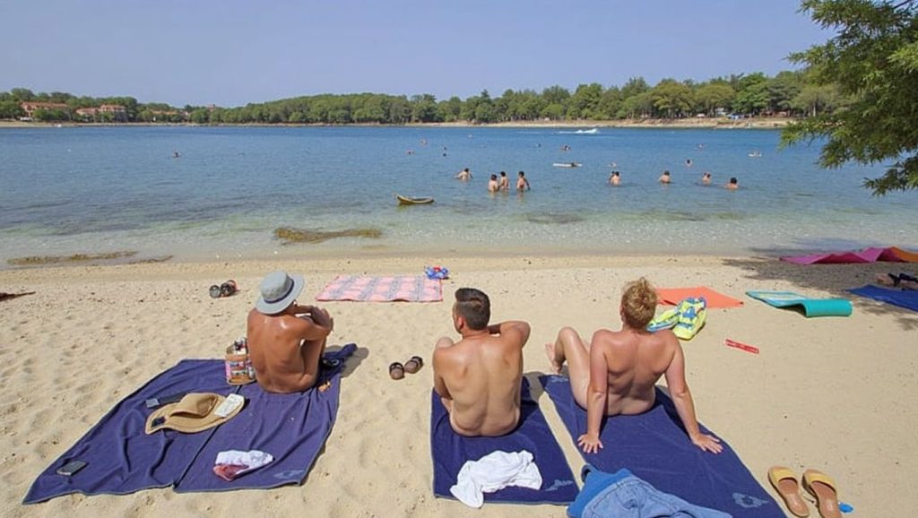 Playa Unofficial nudist / FKK en Slatine, Croacia