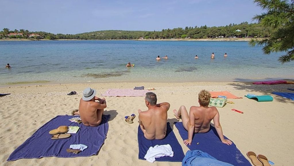Playa Unofficial nudist / FKK en Slatine, Croacia