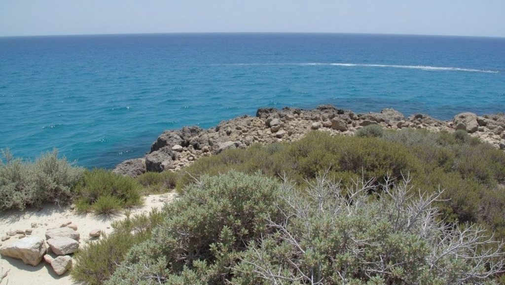 Arena fina en Vardas Beach, ?, Chipre
