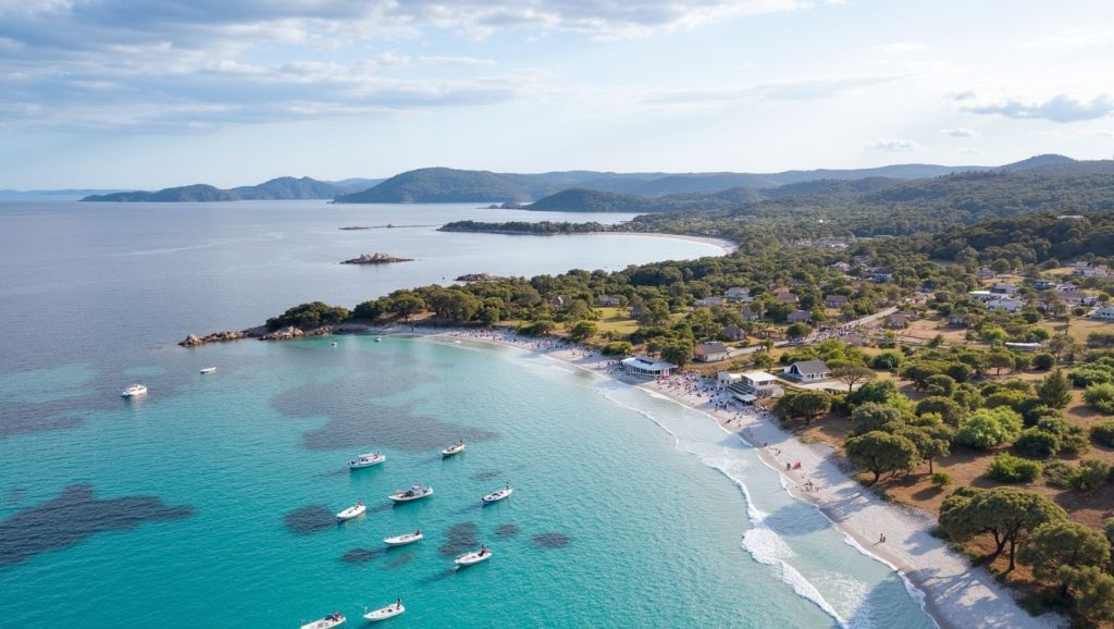 Costa de Porto-Vecchio desde Vardiola, Córcega